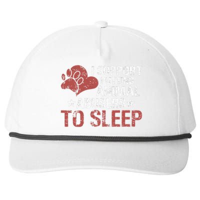 I Support Putting Animal Abusers To Sleep Snapback Five-Panel Rope Hat