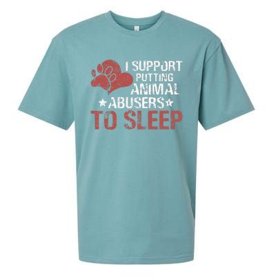 I Support Putting Animal Abusers To Sleep Sueded Cloud Jersey T-Shirt