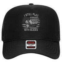 I Still Play With Blocks Racing Mechanics Engine Trucker Hat