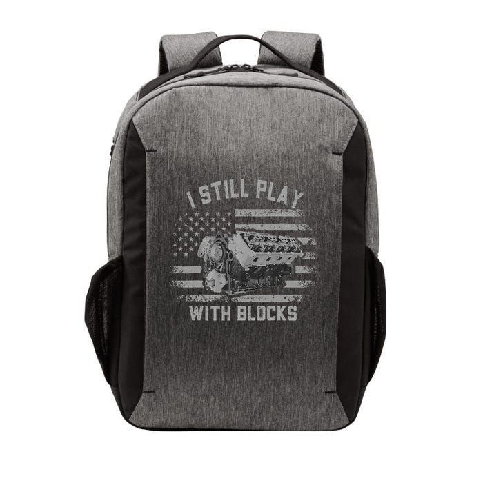 I Still Play With Blocks Racing Mechanics Engine Vector Backpack