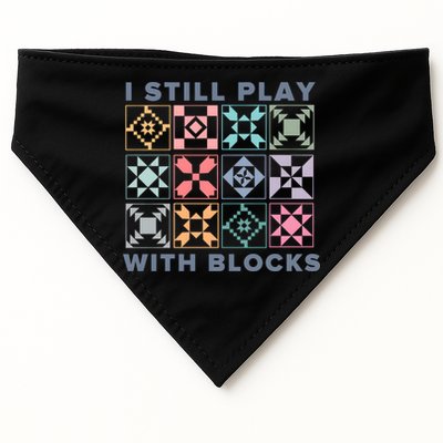 I Still Play With Blocks Quilt Blocks USA-Made Doggie Bandana