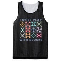 I Still Play With Blocks Quilt Blocks Mesh Reversible Basketball Jersey Tank