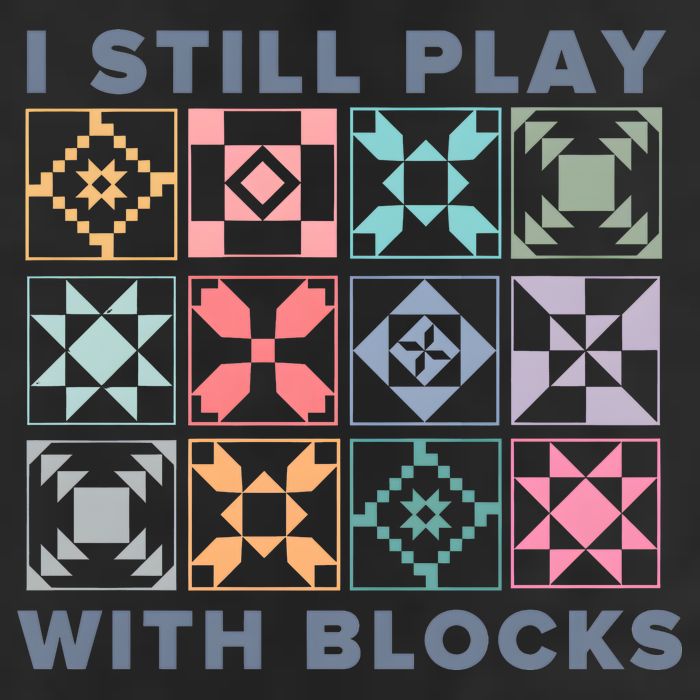 I Still Play With Blocks Quilt Blocks 25L Jumbo Tote