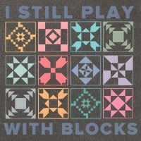 I Still Play With Blocks Quilt Blocks Cotton Canvas Backpack