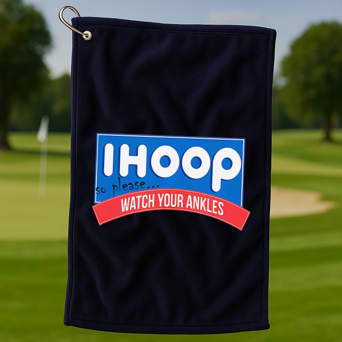 Ihoop So Please Watch Your Ankles Funny Basketball Bball Golf Towel