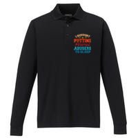 I Support Putting Animal Abusers To Sleep Performance Long Sleeve Polo