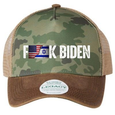 Israel Strong Pray For Israel Us Israel Flag Anti Biden Legacy Tie Dye Trucker Hat