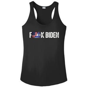 Israel Strong Pray For Israel Us Israel Flag Anti Biden Ladies PosiCharge Competitor Racerback Tank