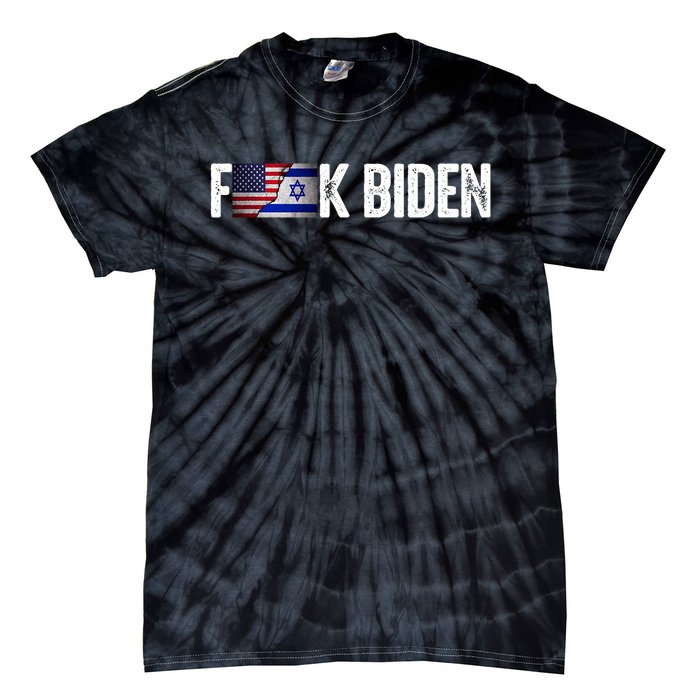 Israel Strong Pray For Israel Us Israel Flag Anti Biden Tie-Dye T-Shirt