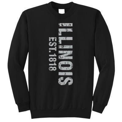 Illinois State Patriotic American Usa Cool Distressed Design Sweatshirt