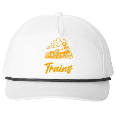 I Still Play With Trains Trains Gift Snapback Five-Panel Rope Hat