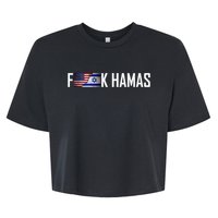 Israel Strong Pray For Israel US Israel Flag Fuck Hamas Bella+Canvas Jersey Crop Tee