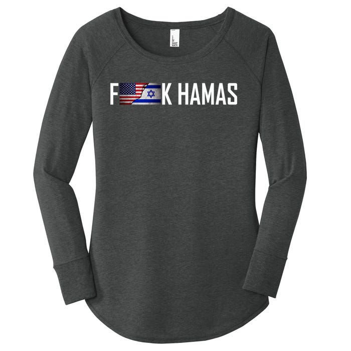 Israel Strong Pray For Israel US Israel Flag Fuck Hamas Women's Perfect Tri Tunic Long Sleeve Shirt