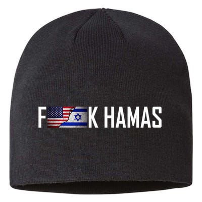 Israel Strong Pray For Israel US Israel Flag Fuck Hamas Sustainable Beanie