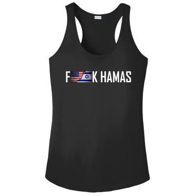 Israel Strong Pray For Israel US Israel Flag Fuck Hamas Ladies PosiCharge Competitor Racerback Tank