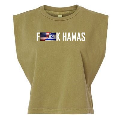 Israel Strong Pray For Israel US Israel Flag Fuck Hamas Garment-Dyed Women's Muscle Tee