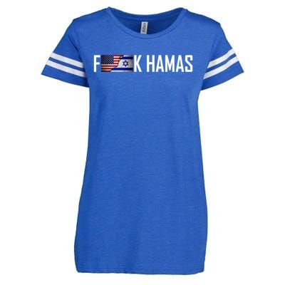 Israel Strong Pray For Israel US Israel Flag Fuck Hamas Enza Ladies Jersey Football T-Shirt