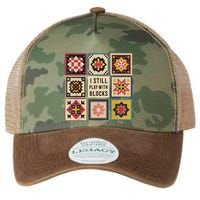 I Still Play With Blocks Quilt Funny Quilting Sewing Legacy Tie Dye Trucker Hat