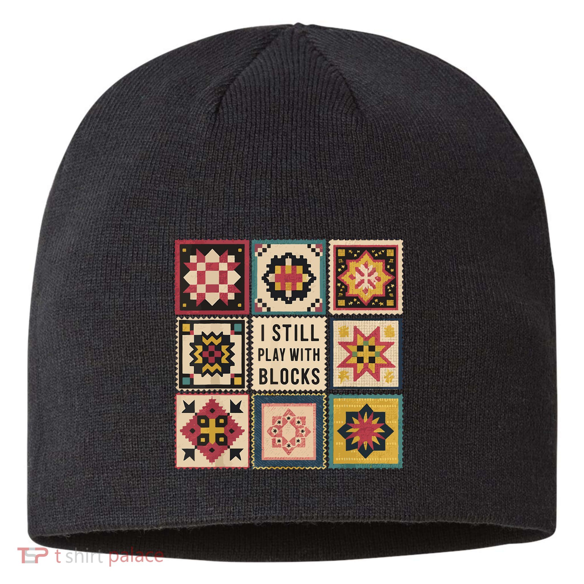 I Still Play With Blocks Quilt Funny Quilting Sewing Sustainable Beanie