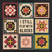 I Still Play With Blocks Quilt Funny Quilting Sewing Large Microfiber Waffle Golf Towel