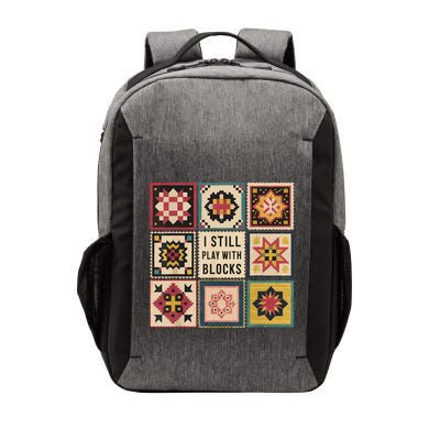I Still Play With Blocks Quilt Funny Quilting Sewing Vector Backpack
