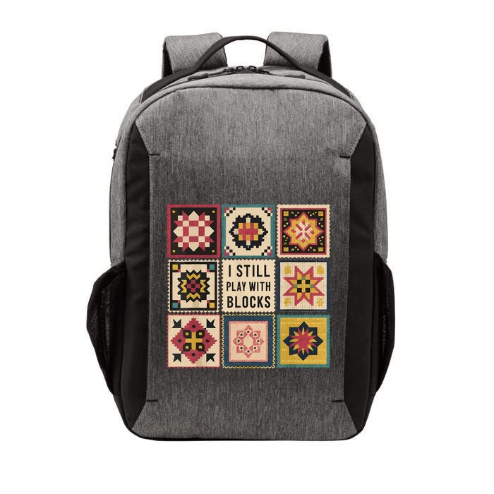I Still Play With Blocks Quilt Funny Quilting Sewing Vector Backpack