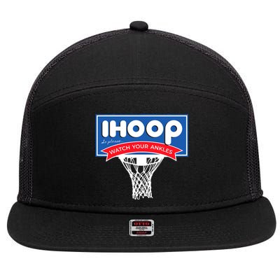 IHOOP So Please Watch Your Ankles Funny Basketball 7 Panel Mesh Trucker Snapback Hat