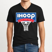 IHOOP So Please Watch Your Ankles Funny Basketball V-Neck T-Shirt