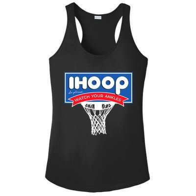 IHOOP So Please Watch Your Ankles Funny Basketball Ladies PosiCharge Competitor Racerback Tank