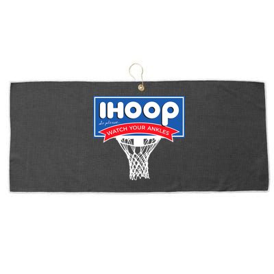 IHOOP So Please Watch Your Ankles Funny Basketball Large Microfiber Waffle Golf Towel