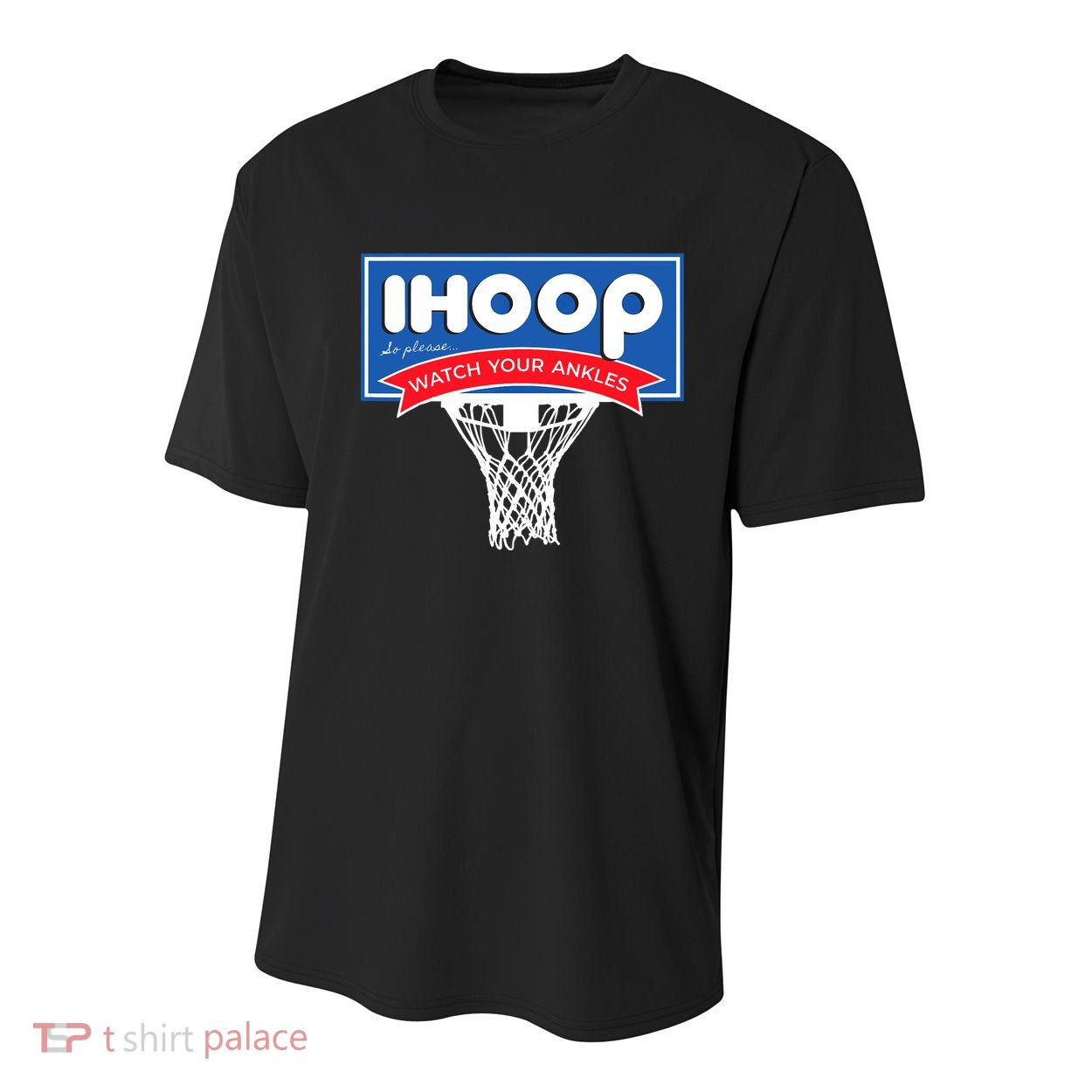 IHOOP So Please Watch Your Ankles Funny Basketball Youth Performance Sprint T-Shirt
