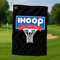 IHOOP So Please Watch Your Ankles Funny Basketball Golf Towel