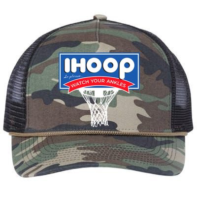 IHOOP So Please Watch Your Ankles Funny Basketball Retro Rope Trucker Hat Cap