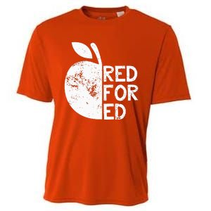 I Support Public Education Red For Ed Teacher Gift Cooling Performance Crew T-Shirt