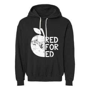 I Support Public Education Red For Ed Teacher Gift Garment-Dyed Fleece Hoodie