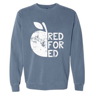 I Support Public Education Red For Ed Teacher Gift Garment-Dyed Sweatshirt