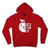 I Support Public Education Red For Ed Teacher Gift Hoodie