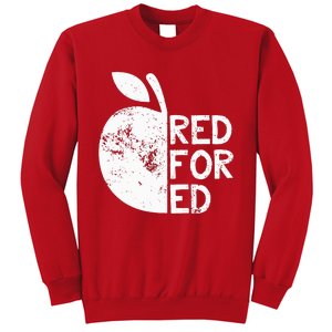 I Support Public Education Red For Ed Teacher Gift Sweatshirt