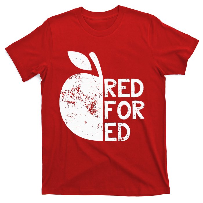 I Support Public Education Red For Ed Teacher Gift T-Shirt