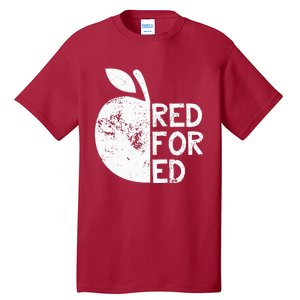 I Support Public Education Red For Ed Teacher Gift Tall T-Shirt