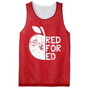 I Support Public Education Red For Ed Teacher Gift Mesh Reversible Basketball Jersey Tank