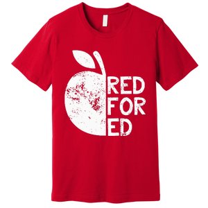 I Support Public Education Red For Ed Teacher Gift Premium T-Shirt