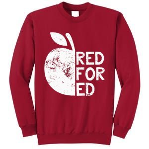 I Support Public Education Red For Ed Teacher Gift Tall Sweatshirt