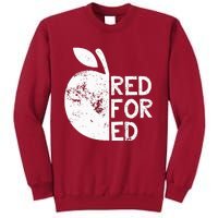 I Support Public Education Red For Ed Teacher Gift Tall Sweatshirt