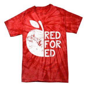 I Support Public Education Red For Ed Teacher Gift Tie-Dye T-Shirt