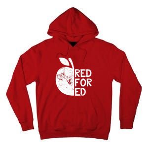 I Support Public Education Red For Ed Teacher Gift Tall Hoodie