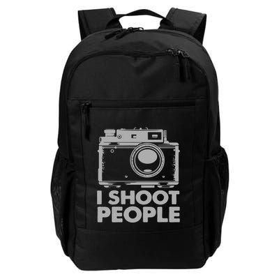I Shoot People White Camera Backpack