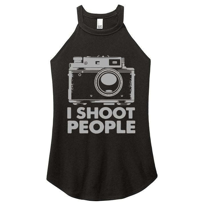 I Shoot People White Camera Women's Perfect Tri Rocker Tank