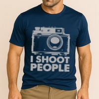 I Shoot People White Camera Cooling Performance Crew T-Shirt
