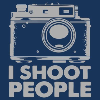 I Shoot People White Camera T-Shirt
